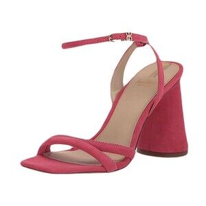 NEW Sam Edelman Womens Size 9.5 Ultra Fuchsia Kia Block Heel Leather Sandal